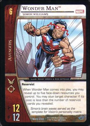 Avengers: VS System (Base Set) card MAV-028 Wonder Man