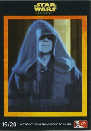 Star Wars: Episode I The Phantom Menace Kentucky Fried Chicken MALAYSIAN (Promo) card 19/20 Darth Sidious