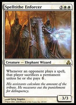 Magic the Gathering: Guildpact (Base Set) card 18 Spelltithe Enforcer