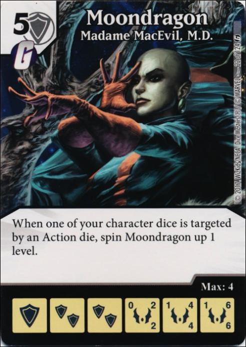 Marvel Dice Masters Guardians of the Galaxy  card 22 Moondragon: Madame MacEvil, M.D.