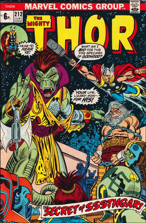 Thor (1966) issue 212-B UK Price Cover