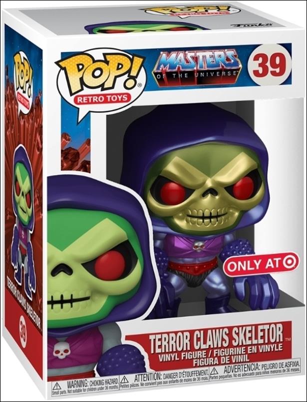 POP! Retro Toys figure 39-B Terror Claws Skeletor (Metallic) Target Exclusive