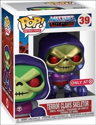 POP! Retro Toys figure 39-B Terror Claws Skeletor (Metallic) Target Exclusive