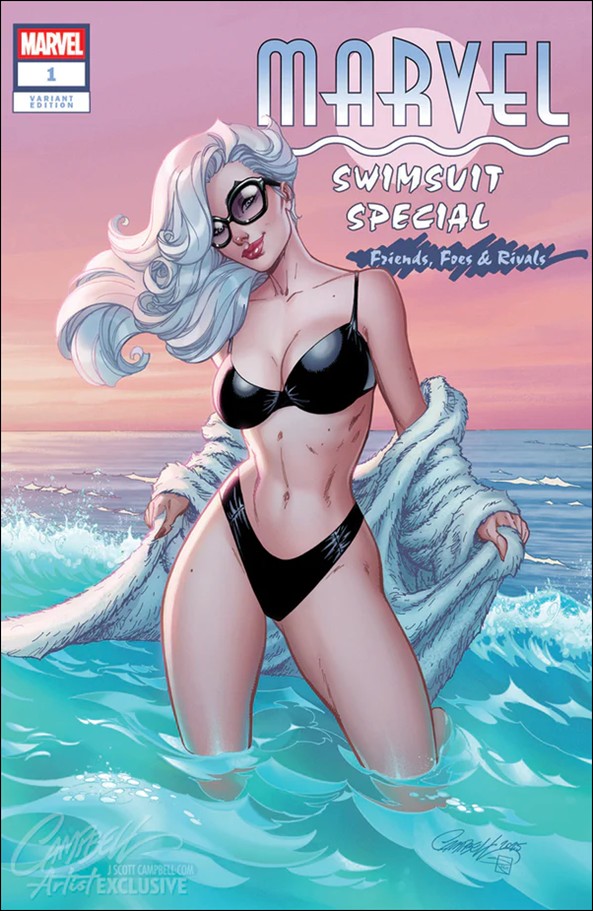 Marvel Swimsuit Special: Friends, Foes & Rivals issue 1-P Webstore Exclusive J. Scott Campbell Cover