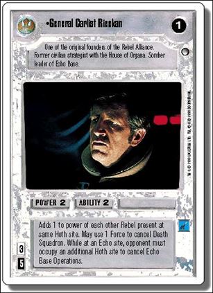 Star Wars: Hoth Revised (Base Set) card 95 General Carlisst Rieekan