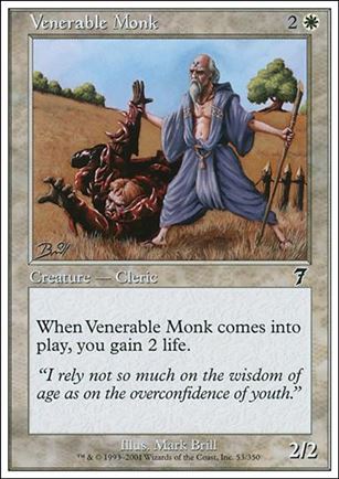 Magic the Gathering: 7th Edition (Base Set) card 53 Venerable Monk
