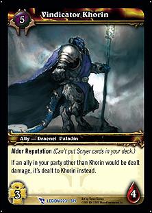 World of Warcraft: March of the Legion (Base Set) card 223 Vindicator Khorin