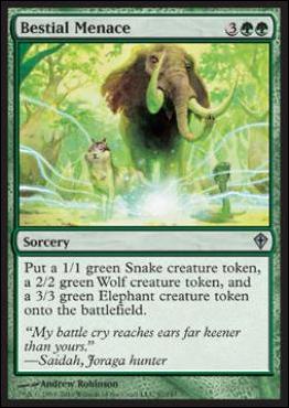 Magic the Gathering: Worldwake (Base Set) card 97 Bestial Menace