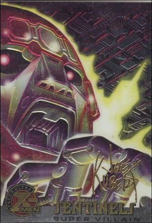 1996 Fleer Ultra X-Men All Chromium (Gold Signature Parallel Base Set) card 75 Sentinels