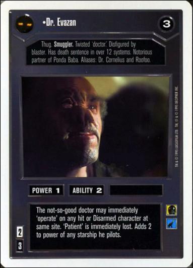 Star Wars: Premiere Unlimited (Base Set) card 3 Dr. Evazan