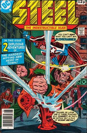 Steel, the Indestructible Man issue 3-B UK Price Cover