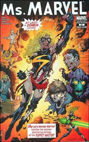 Ms. Marvel (2006) issue 20-B Aaron Lopresti Zombie Cover