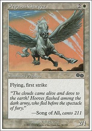 Magic the Gathering: Anthologies (Base Set) card 11 Pegasus Charger