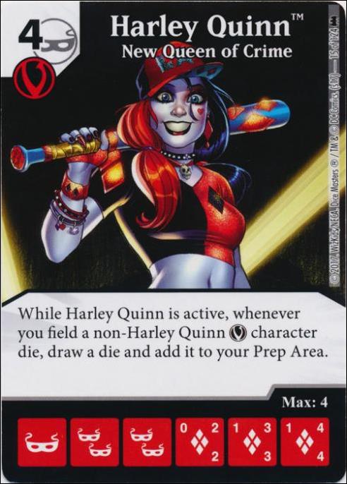 DC Comics Dice Masters Batman card 15 Harley Quinn: New Queen of Crime