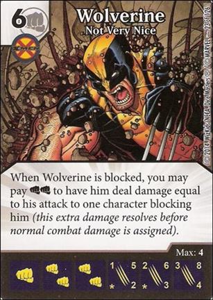 Marvel Dice Masters Uncanny X-Men  card 23 Wolverine: Not Very Nice