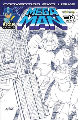 Mega Man issue 14-B 2012 Convention Sketch Cover