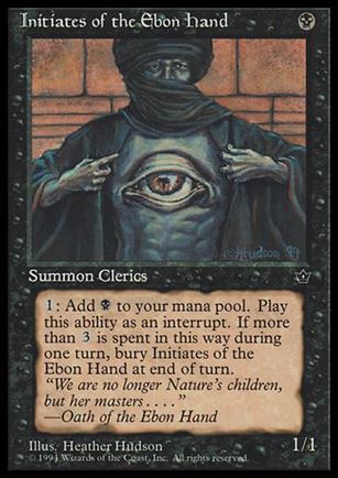 Magic the Gathering: Fallen Empires (Base Set) card 39-C Initiates of the Ebon Hand