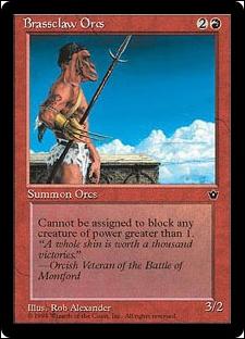 Magic the Gathering: Fallen Empires (Base Set) card 49-C Brassclaw Orcs