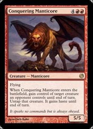 Magic the Gathering: Duel Decks: Heroes vs. Monsters (Base Set) card 55 Conquering Manticore