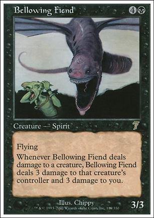 Magic the Gathering: 7th Edition (Base Set) card 119 Bellowing Fiend