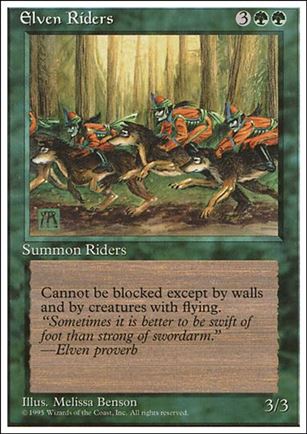Magic the Gathering: 4th Edition (Base Set) card 242 Elven Riders
