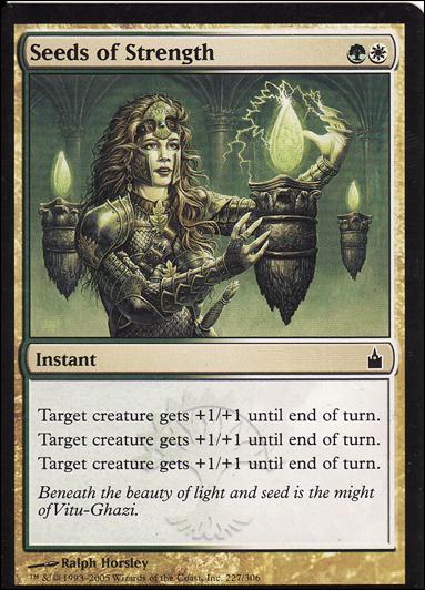 Magic the Gathering: Ravnica (Base Set)  card 227 Seeds of Strength