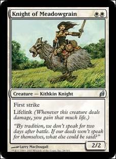 Magic the Gathering: Lorwyn  card 28-Z-INVALID Knight of Meadowgrain