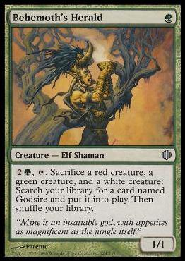 Magic the Gathering: Shards of Alara (Base Set) card 124 Behemoth's Herald