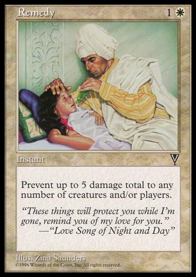 Magic the Gathering: Visions (Base Set) card 17 Remedy