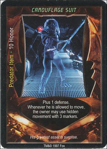 Aliens/Predator (Base Set) card 49 Camouflage Suit