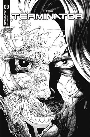 Terminator (2024) issue 9-F Declan Shalvey B&W 1:10 Cardstock Cover