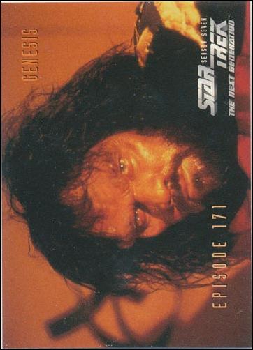 Star Trek: The Next Generation - The Episode Collection Season Seven (Base Set) card 702 Genesis, Episode 171-C