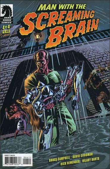 Man with the Screaming Brain issue 4 Rick Remender Cover