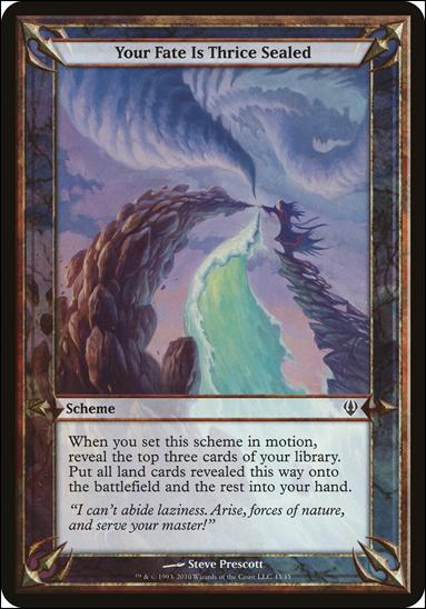 Magic the Gathering: Archenemy (Scheme Subset) card 43 Your Fate Is Thrice Sealed
