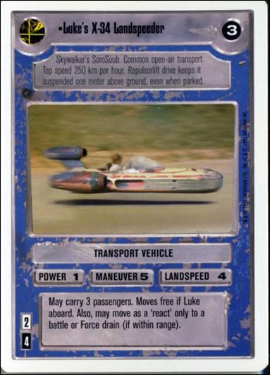 Star Wars: Premiere Unlimited (Base Set) card 311 Luke's X-34 Landspeeder