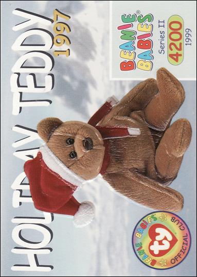 Beanie Babies Series 2 (Base Set) card 150 Holiday Teddy 1997