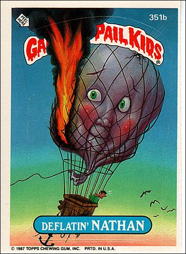 Garbage Pail Kids: Series 09 (Base Set) card 351b Deflatin' Nathan