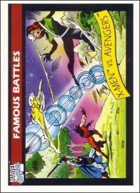 Marvel Universe: Series 1 (Base Set) card 99 X-Men vs Avengers