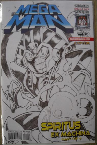 Mega Man issue 13-B Jonathan Hill Villain Sketch Cover