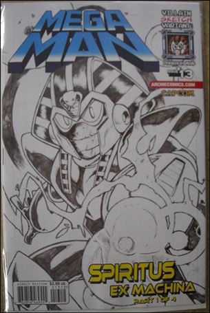 Mega Man issue 13-B Jonathan Hill Villain Sketch Cover