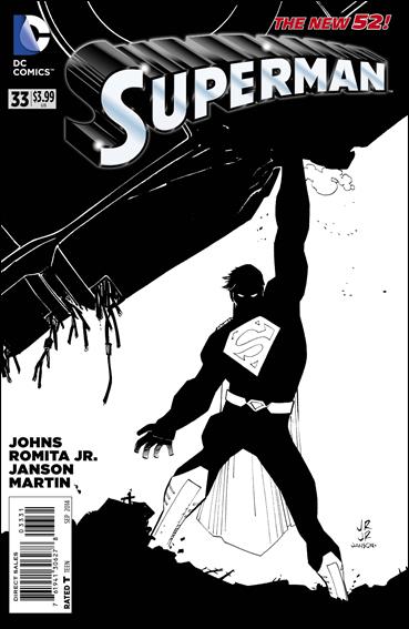 Superman (2011) issue 33-E John Romita Jr & Klaus Janson 1:50 B&W Cover