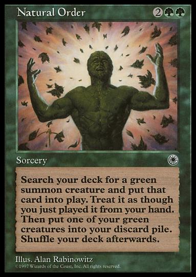 Magic the Gathering: Portal (Base Set) card 175 Natural Order