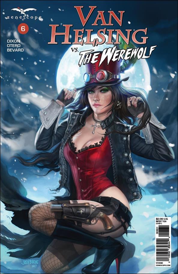 Van Helsing vs the Werewolf issue 6-C Josh Burns Cover