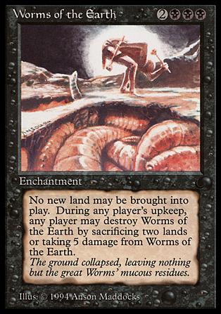 Magic the Gathering: The Dark (Base Set) card 56 Worms of the Earth