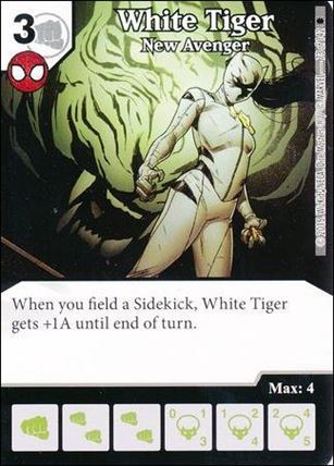 Marvel Dice Masters Amazing Spider-Man card 73 White Tiger: New Avenger