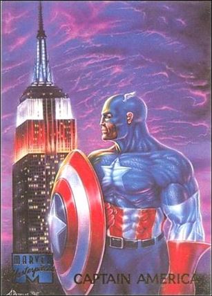 1995 Marvel Masterpieces (Base Set) card 17 Captain America