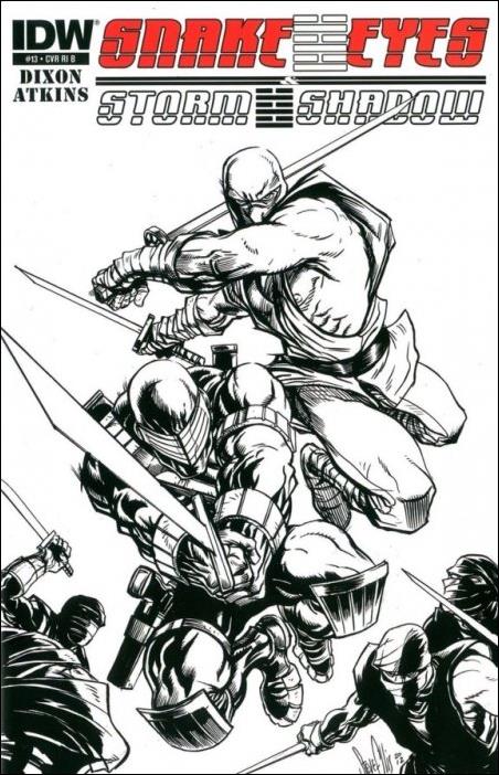 Snake Eyes and Storm Shadow issue 13-D Steve Ellis Sketch 1:25 Cover