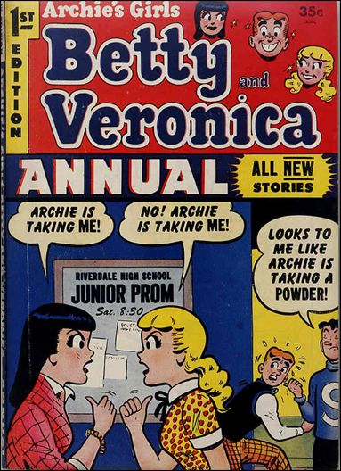Archie's Girls, Betty and Veronica Annual issue 1-B 35 Cent Price Cover