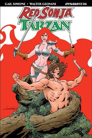 Red Sonja / Tarzan issue 6-C Aaron Lopresti Cover