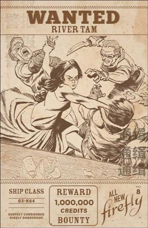 All New Firefly issue 8-B Ethan Young Wanted Poster Cover